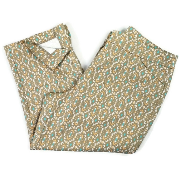 Ruby Road Multicolor Print Cropped Casual Flat Front Capri Pants Womens Size 12 - Picture 5 of 12